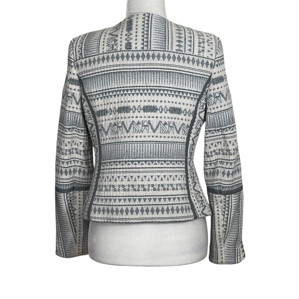 H & M Gray Aztec Pattern Jacket - image 4